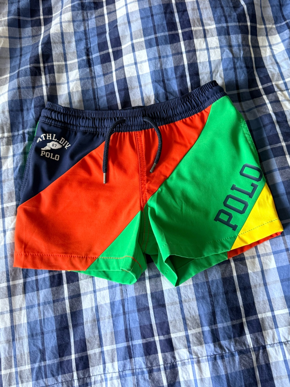 Polo by Ralph Lauren Color-block Traveler Swim Trunks 3T